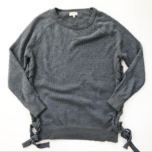 UMGEE popcorn sweater oversized lace up side S